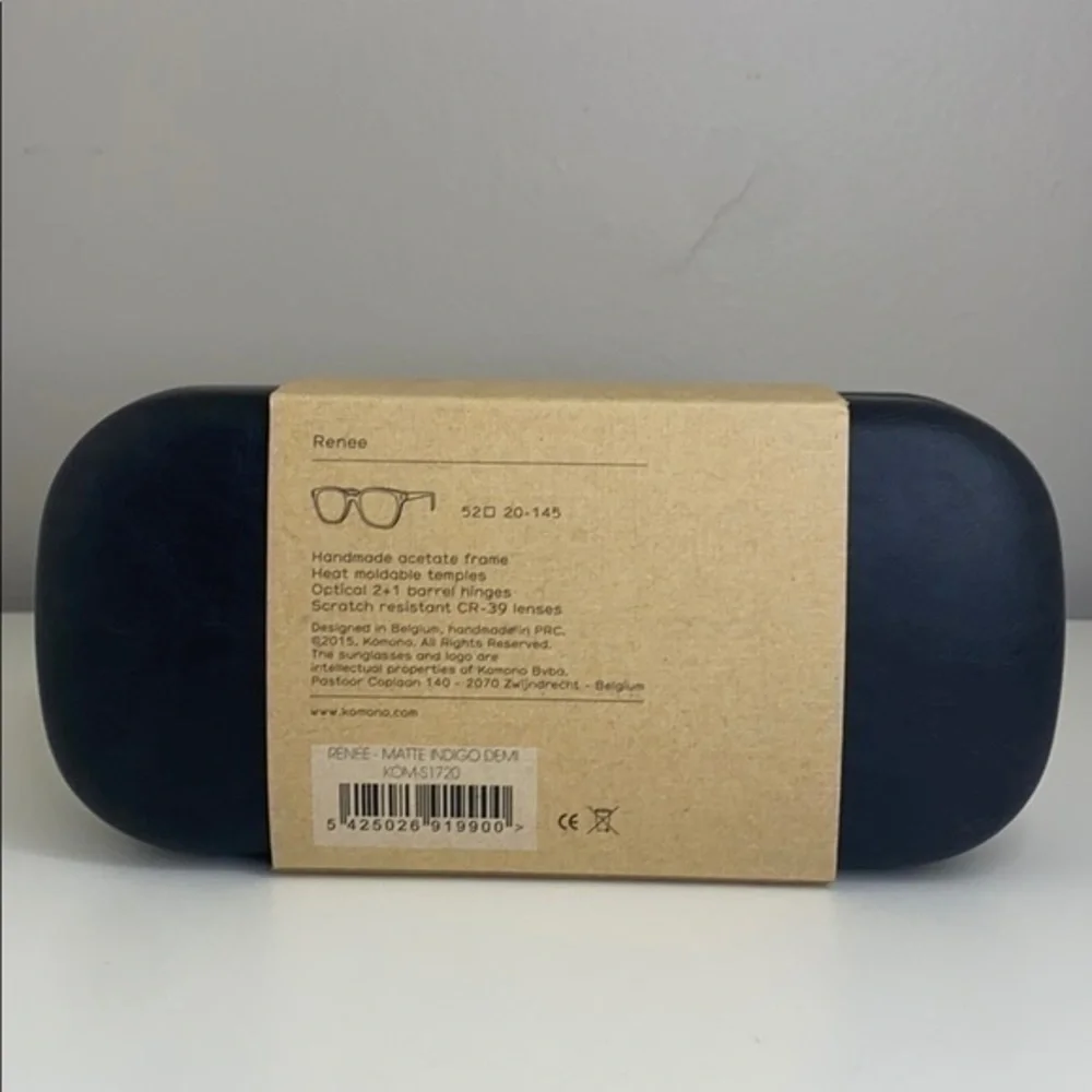Komono Renee Sunglasses Matte Indigo Demi navy tortoise reflective